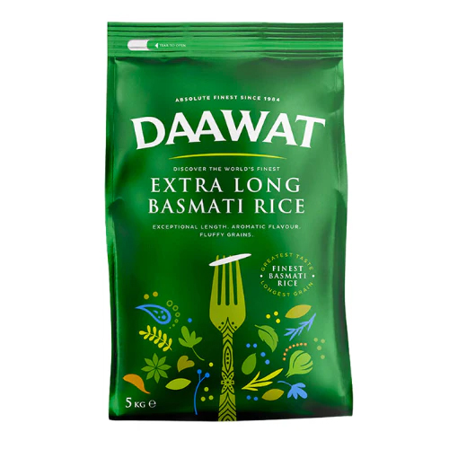 Daawat Extra Long Basmati Rice- Lomba Basmati Cal- Daawat Extra Langer Basmatireis
